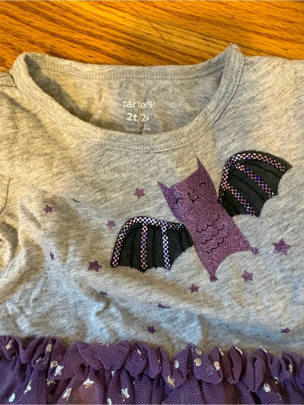 Purple Tulle Dress with seasonal bat 🦇 💜